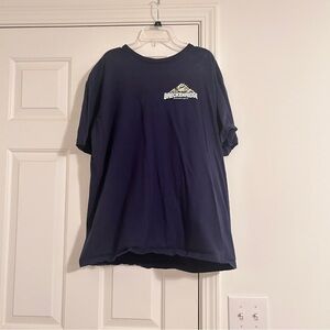 breckenridge Navy Short-Sleeve Tee with Mountain Logo